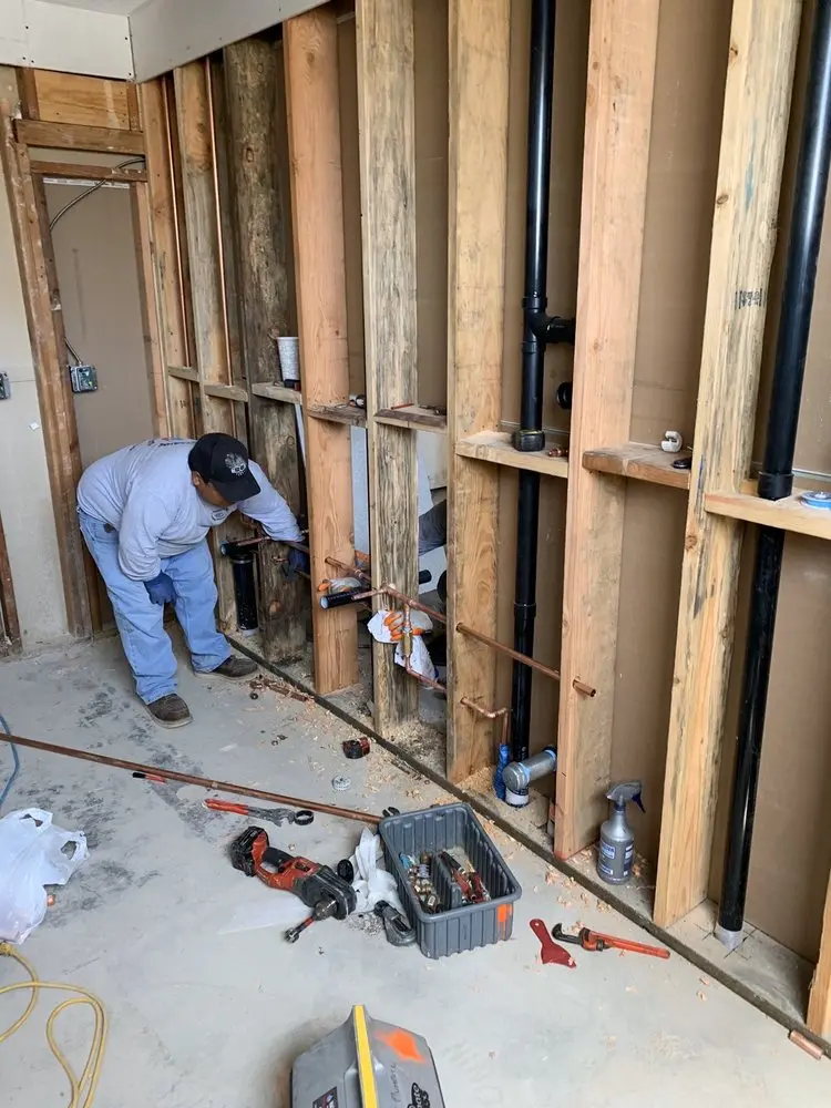 Commercial rough-in plumbing for Water Heater Replacement in New London